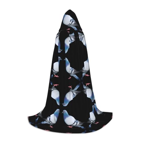 PHAYAH Taubenmuster Halloween Erwachsene Kapuzenmantel Umhang Damen Herren Halloween Dress Up Party Cosplay Kostüme L PHAYAH Taubenmuster Halloween Erwachsene Kapuzenmantel Umhang Damen Herren Halloween Dress Up Party Cosplay Kostüme L von PHAYAH