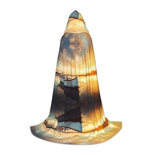 PHAYAH Umhang mit Kapuze für Erwachsene, Motiv: kleines Boot auf dem Wasser, für Maskerade, Cosplay, Halloween, Hexenumhang, Weihnachten, Party, Größe M PHAYAH Umhang mit Kapuze für Erwachsene, Motiv: kleines Boot auf dem Wasser, für Maskerade, Cosplay, Halloween, Hexenumhang, Weihnachten, Party, Größe M von PHAYAH