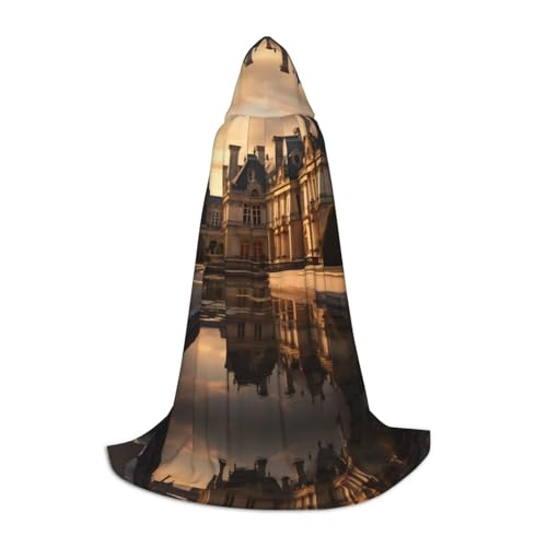 PHAYAH Umhang mit Kapuze im antiken Gebäudekomplex, Hexe, Halloween-Kostüme für Cosplay, Kostüm, Maskerade, für Damen und Herren, Größe L von PHAYAH