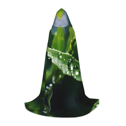 PHAYAH Umhang mit Kapuze in Tautropfenmuster, Hexe, Halloween-Kostüme für Cosplay, Kostüm, Maskerade, für Damen und Herren, Größe L von PHAYAH