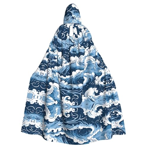 PHAYAH Undulate Langer Kapuzenumhang Polyester Umhang Hexe Halloween Kostüme für Cosplay Kostüm Damen Herren PHAYAH Undulate Langer Kapuzenumhang Polyester Umhang Hexe Halloween Kostüme für Cosplay Kostüm Damen Herren von PHAYAH