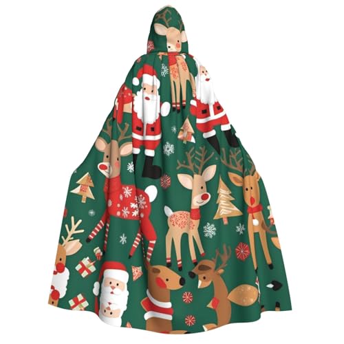 PHAYAH Weihnachtsmann und Weihnachts-Hirsch, Halloween, Erwachsenen-Kapuzenumhang mit Kapuze, Bademantel für Damen und Herren, Halloween, Verkleidungsparty, Cosplay-Kostüme PHAYAH Weihnachtsmann und Weihnachts-Hirsch, Halloween, Erwachsenen-Kapuzenumhang mit Kapuze, Bademantel für Damen und Herren, Halloween, Verkleidungsparty, Cosplay-Kostüme von PHAYAH