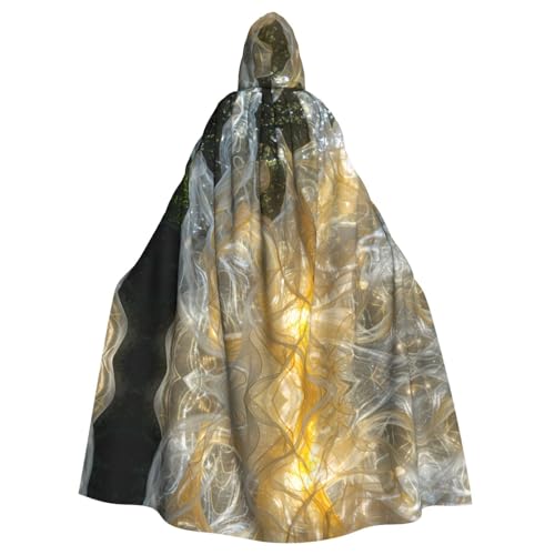 PHAYAH Weißer Schleier, langer Kapuzenumhang, Polyester, Hexe, Halloween-Kostüme für Cosplay, Kostüm, Damen und Herren von PHAYAH
