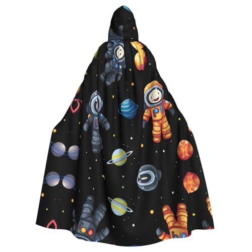 PHAYAH Weltraum-Astronauten-Umhang, langer Kapuzenumhang, Polyester, Hexe, Halloween-Kostüme für Cosplay, Kostüm, Damen und Herren PHAYAH Weltraum-Astronauten-Umhang, langer Kapuzenumhang, Polyester, Hexe, Halloween-Kostüme für Cosplay, Kostüm, Damen und Herren von PHAYAH