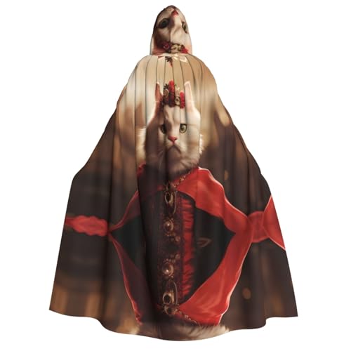 PHAYAH Wunderschöner Katzen-Umhang mit Kapuze für Erwachsene, für Damen, Herren, Halloween, Verkleidung, Party, Cosplay-Kostüme PHAYAH Wunderschöner Katzen-Umhang mit Kapuze für Erwachsene, für Damen, Herren, Halloween, Verkleidung, Party, Cosplay-Kostüme von PHAYAH
