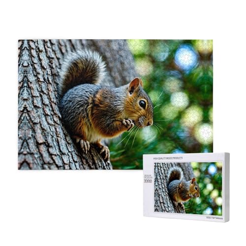 Phayah 1000 Teile Erwachsenenpuzzle Kinder Holzpuzzle Spielzeug DIY Kit Heimdekoration 75 x 50 cm A Eichhörnchenmuster Phayah 1000 Teile Erwachsenenpuzzle Kinder Holzpuzzle Spielzeug DIY Kit Heimdekoration 75 x 50 cm A Eichhörnchenmuster von PHAYAH