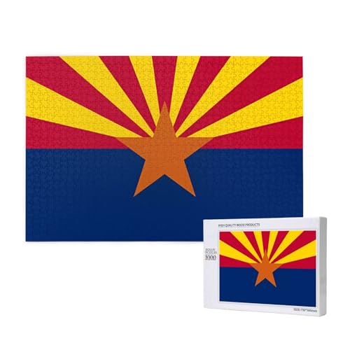 Phayah 1000 Teile Erwachsenenpuzzle Kinder Holzpuzzle Spielzeug DIY Kit Heimdekoration 75 x 50 cm Arizona-Flaggenmuster Phayah 1000 Teile Erwachsenenpuzzle Kinder Holzpuzzle Spielzeug DIY Kit Heimdekoration 75 x 50 cm Arizona-Flaggenmuster von PHAYAH
