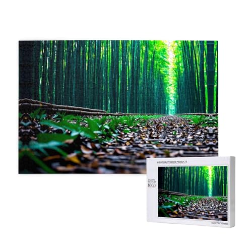 Phayah 1000 Teile Erwachsenenpuzzle Kinder Holzpuzzle Spielzeug DIY Kit Heimdekoration 75 x 50 cm Bambuswald Muster Phayah 1000 Teile Erwachsenenpuzzle Kinder Holzpuzzle Spielzeug DIY Kit Heimdekoration 75 x 50 cm Bambuswald Muster von PHAYAH