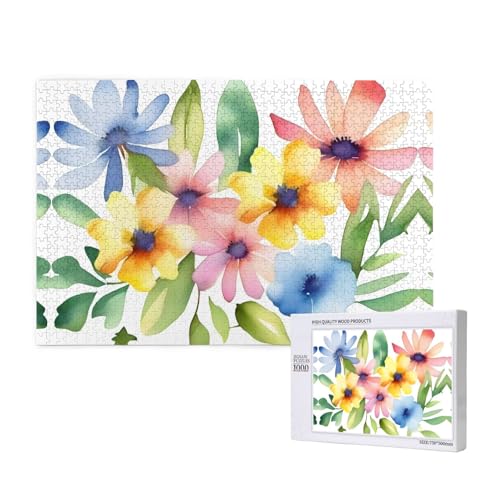 Phayah 1000 Teile Erwachsenenpuzzle Kinder Holzpuzzle Spielzeug DIY Kit Heimdekoration 75 x 50 cm Blumen- und Blattmuster Phayah 1000 Teile Erwachsenenpuzzle Kinder Holzpuzzle Spielzeug DIY Kit Heimdekoration 75 x 50 cm Blumen- und Blattmuster von PHAYAH
