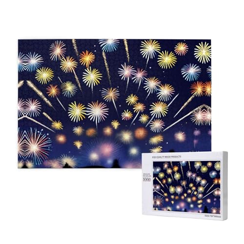 Phayah 1000 Teile Erwachsenenpuzzle Kinder Holzpuzzle Spielzeug DIY Kit Heimdekoration 75 x 50 cm Feuerwerk Muster Phayah 1000 Teile Erwachsenenpuzzle Kinder Holzpuzzle Spielzeug DIY Kit Heimdekoration 75 x 50 cm Feuerwerk Muster von PHAYAH