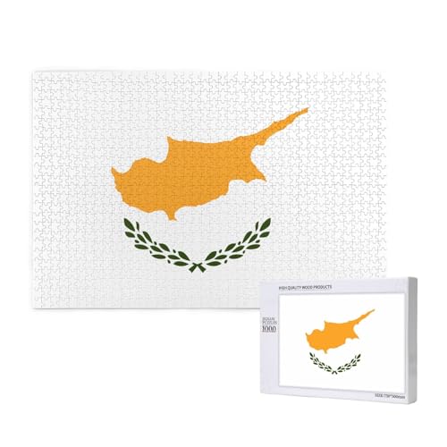 Phayah 1000 Teile Erwachsenenpuzzle Kinder Holzpuzzle Spielzeug DIY Kit Heimdekoration 75 x 50 cm Flagge Zypern Muster Phayah 1000 Teile Erwachsenenpuzzle Kinder Holzpuzzle Spielzeug DIY Kit Heimdekoration 75 x 50 cm Flagge Zypern Muster von PHAYAH