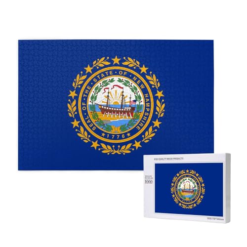 Phayah 1000 Teile Erwachsenenpuzzle Kinder Holzpuzzle Spielzeug DIY Kit Heimdekoration 75 x 50 cm Flagge von New Hampshire Muster Phayah 1000 Teile Erwachsenenpuzzle Kinder Holzpuzzle Spielzeug DIY Kit Heimdekoration 75 x 50 cm Flagge von New Hampshire Muster von PHAYAH