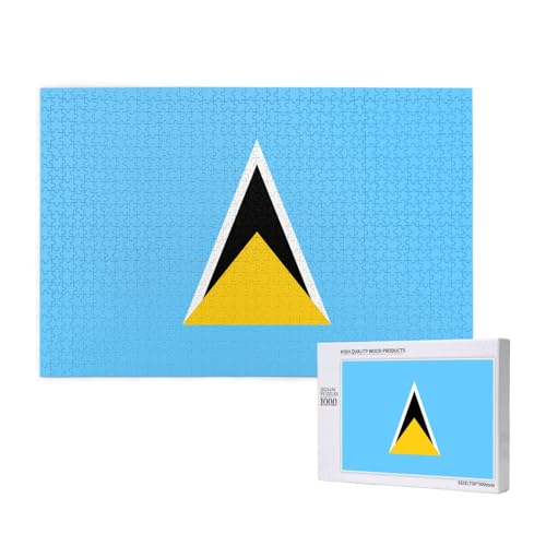 Phayah 1000 Teile Erwachsenenpuzzle Kinder Holzpuzzle Spielzeug DIY Kit Heimdekoration 75 x 50 cm Flagge von St. Lucia Muster Phayah 1000 Teile Erwachsenenpuzzle Kinder Holzpuzzle Spielzeug DIY Kit Heimdekoration 75 x 50 cm Flagge von St. Lucia Muster von PHAYAH