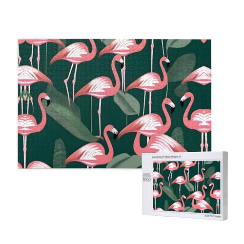 Phayah 1000 Teile Erwachsenenpuzzle Kinder Holzpuzzle Spielzeug DIY Kit Heimdekoration 75 x 50 cm Flamingo-Muster Phayah 1000 Teile Erwachsenenpuzzle Kinder Holzpuzzle Spielzeug DIY Kit Heimdekoration 75 x 50 cm Flamingo-Muster von PHAYAH