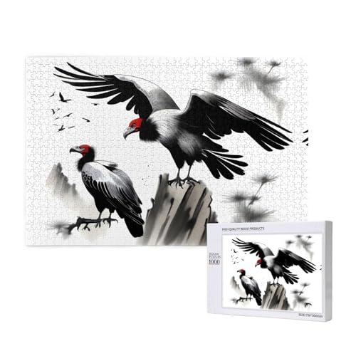 Phayah 1000 Teile Erwachsenenpuzzle Kinder Holzpuzzle Spielzeug DIY Kit Heimdekoration 75 x 50 cm Geier Stehmuster Phayah 1000 Teile Erwachsenenpuzzle Kinder Holzpuzzle Spielzeug DIY Kit Heimdekoration 75 x 50 cm Geier Stehmuster von PHAYAH