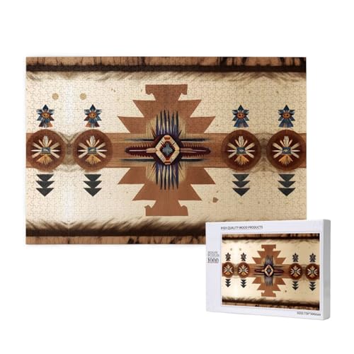 Phayah 1000 Teile Erwachsenenpuzzle Kinder Holzpuzzle Spielzeug DIY Kit Heimdekoration 75 x 50 cm Indianer-Muster Phayah 1000 Teile Erwachsenenpuzzle Kinder Holzpuzzle Spielzeug DIY Kit Heimdekoration 75 x 50 cm Indianer-Muster von PHAYAH