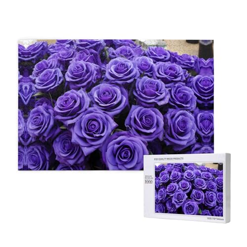 Phayah 1000 Teile Erwachsenenpuzzle Kinder Holzpuzzle Spielzeug DIY Kit Heimdekoration 75 x 50 cm Lila Rosenmuster Phayah 1000 Teile Erwachsenenpuzzle Kinder Holzpuzzle Spielzeug DIY Kit Heimdekoration 75 x 50 cm Lila Rosenmuster von PHAYAH