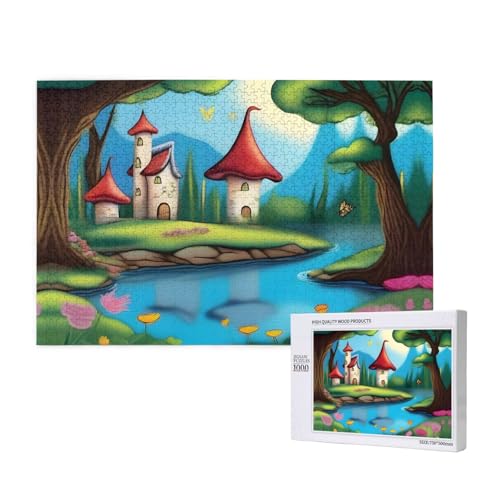 Phayah 1000 Teile Erwachsenenpuzzle Kinder Holzpuzzle Spielzeug DIY Kit Heimdekoration 75 x 50 cm Märchenstadt Muster Phayah 1000 Teile Erwachsenenpuzzle Kinder Holzpuzzle Spielzeug DIY Kit Heimdekoration 75 x 50 cm Märchenstadt Muster von PHAYAH