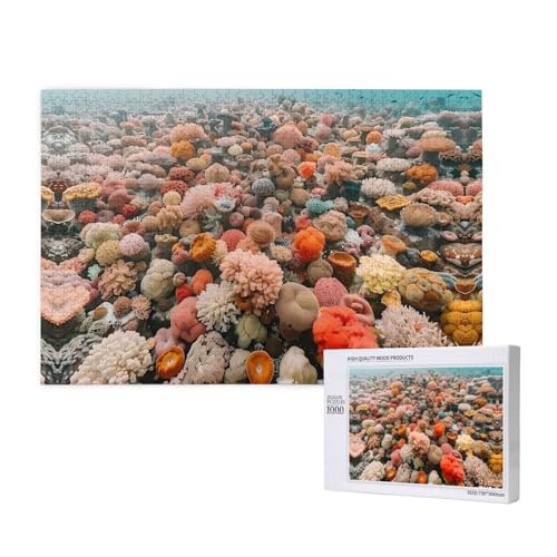 Phayah 1000 Teile Erwachsenenpuzzle Kinder Holzpuzzle Spielzeug DIY Kit Heimdekoration 75 x 50 cm Unterwasserkorallenmuster Phayah 1000 Teile Erwachsenenpuzzle Kinder Holzpuzzle Spielzeug DIY Kit Heimdekoration 75 x 50 cm Unterwasserkorallenmuster von PHAYAH