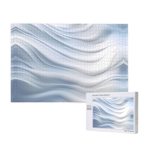 Phayah 1000 Teile Erwachsenenpuzzle Kinder Holzpuzzle Spielzeug DIY Kit Heimdekoration 75 x 50 cm Weiß Wellenmuster Phayah 1000 Teile Erwachsenenpuzzle Kinder Holzpuzzle Spielzeug DIY Kit Heimdekoration 75 x 50 cm Weiß Wellenmuster von PHAYAH