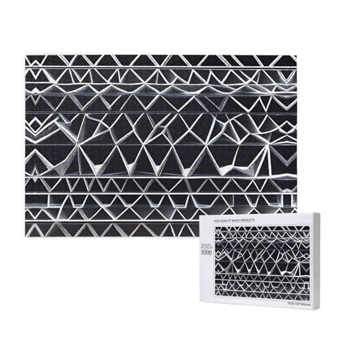 Phayah 1000 Teile Erwachsenenpuzzle Kinder Holzpuzzle Spielzeug DIY Kit Heimdekoration 75 x 50 cm abstraktes Muster von PHAYAH