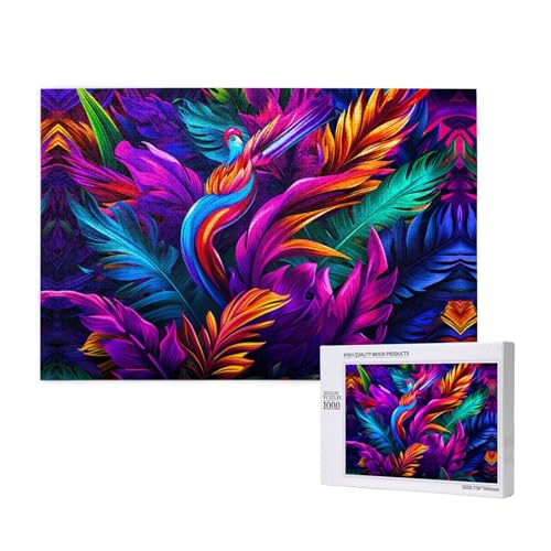 Phayah 1000 Teile Erwachsenenpuzzle Kinder Holzpuzzle Spielzeug DIY Kit Heimdekoration 75 x 50 cm auffälliges Pflanzenmuster Phayah 1000 Teile Erwachsenenpuzzle Kinder Holzpuzzle Spielzeug DIY Kit Heimdekoration 75 x 50 cm auffälliges Pflanzenmuster von PHAYAH