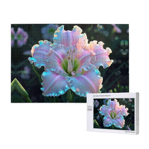 Phayah 1000 Teile Erwachsenenpuzzle Kinder Holzpuzzle Spielzeug DIY Kit Heimdekoration 75 x 50 cm weißes Lilienmuster Phayah 1000 Teile Erwachsenenpuzzle Kinder Holzpuzzle Spielzeug DIY Kit Heimdekoration 75 x 50 cm weißes Lilienmuster von PHAYAH