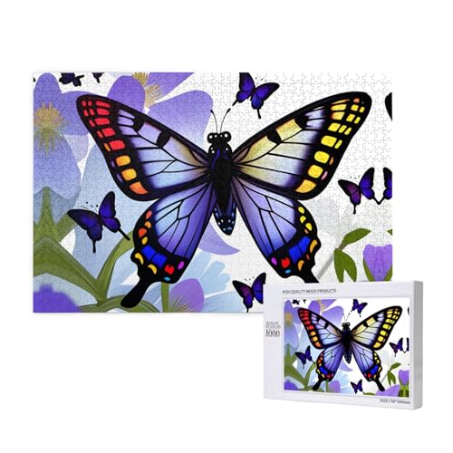 Phayah 1000 Teile Erwachsenenpuzzle Kinder Holzpuzzle Spielzeug DIY Kit Home Decor 75x50cm Flying Butterfly Muster Phayah 1000 Teile Erwachsenenpuzzle Kinder Holzpuzzle Spielzeug DIY Kit Home Decor 75x50cm Flying Butterfly Muster von PHAYAH