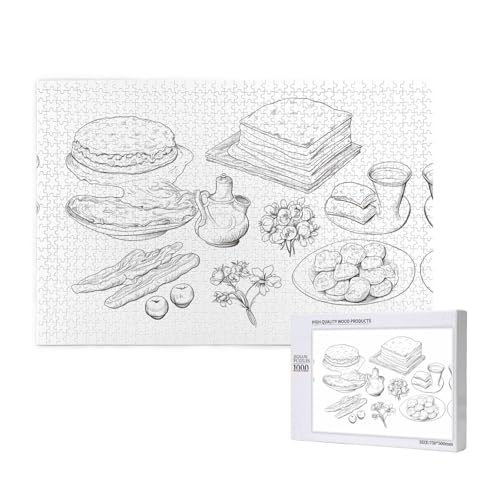Phayah 1000 Teile Erwachsenenpuzzle Kinder Holzpuzzle Spielzeug DIY Kit Home Decor 75x50cm Gemüse und Pasta Muster Phayah 1000 Teile Erwachsenenpuzzle Kinder Holzpuzzle Spielzeug DIY Kit Home Decor 75x50cm Gemüse und Pasta Muster von PHAYAH
