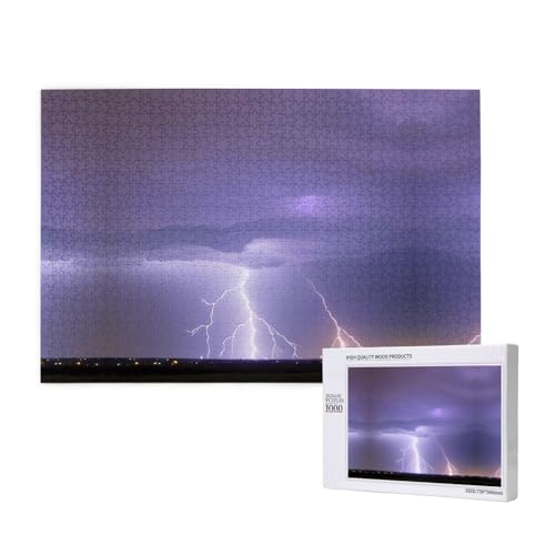 Phayah 1000 Teile Erwachsenenpuzzle Kinder Holzpuzzle Spielzeug DIY Kit Home Decor 75x50cm Lightning Storm Muster Phayah 1000 Teile Erwachsenenpuzzle Kinder Holzpuzzle Spielzeug DIY Kit Home Decor 75x50cm Lightning Storm Muster von PHAYAH