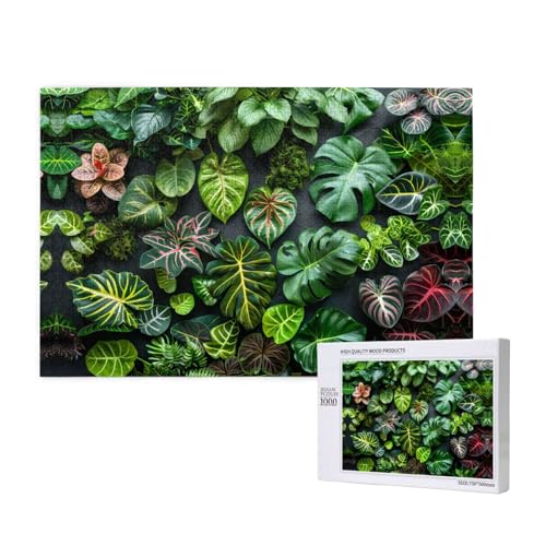 Phayah 1000 Teile Erwachsenenpuzzle Kinder Holzpuzzle Spielzeug DIY Kit Home Decor 75x50cm Verschiedene Blätter Muster Phayah 1000 Teile Erwachsenenpuzzle Kinder Holzpuzzle Spielzeug DIY Kit Home Decor 75x50cm Verschiedene Blätter Muster von PHAYAH