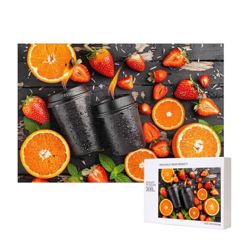 Phayah 300 Stück Puzzle mit Obstmuster, einzigartiges Puzzle, Wandkunst, Bild für Heimdekoration, 300 Stück von PHAYAH