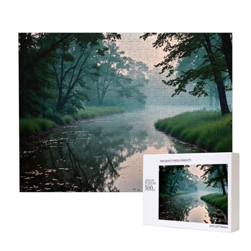 Phayah 500 Teile Erwachsenenpuzzle Kinder Holzpuzzle Spielzeug Kit Heimdekoration 52 x 38 cm Ein kleiner Fluss Muster Phayah 500 Teile Erwachsenenpuzzle Kinder Holzpuzzle Spielzeug Kit Heimdekoration 52 x 38 cm Ein kleiner Fluss Muster von PHAYAH