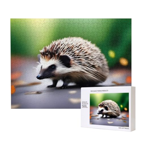 Phayah 500 Teile Erwachsenenpuzzle Kinder Holzpuzzle Spielzeug Kit Heimdekoration 52 x 38 cm Ein kleiner Igel Muster Phayah 500 Teile Erwachsenenpuzzle Kinder Holzpuzzle Spielzeug Kit Heimdekoration 52 x 38 cm Ein kleiner Igel Muster von PHAYAH