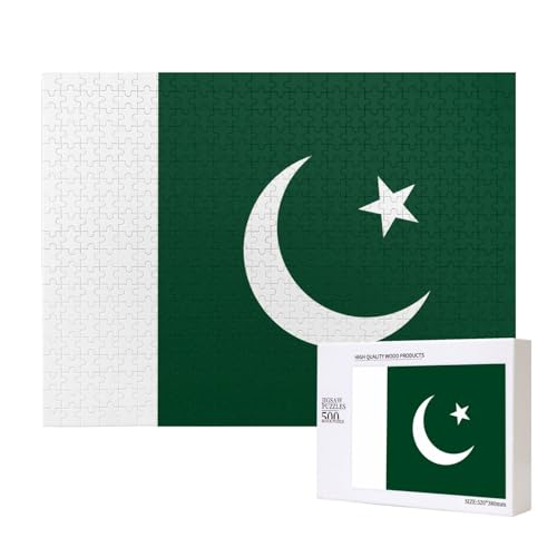 Phayah 500 Teile Erwachsenenpuzzle Kinder Holzpuzzle Spielzeug Kit Heimdekoration 52 x 38 cm Flagge Pakistan Muster Phayah 500 Teile Erwachsenenpuzzle Kinder Holzpuzzle Spielzeug Kit Heimdekoration 52 x 38 cm Flagge Pakistan Muster von PHAYAH