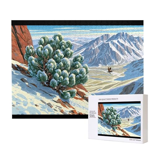 Phayah 500 Teile Erwachsenenpuzzle Kinder Holzpuzzle Spielzeug Kit Heimdekoration 52 x 38 cm Schneekiefer Muster Phayah 500 Teile Erwachsenenpuzzle Kinder Holzpuzzle Spielzeug Kit Heimdekoration 52 x 38 cm Schneekiefer Muster von PHAYAH