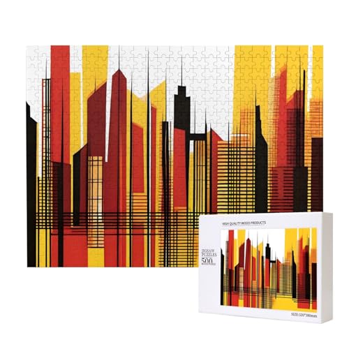 Phayah 500 Teile Erwachsenenpuzzle Kinder Holzpuzzle Spielzeug Kit Wohnkultur 52 x 38 cm Abstraktes Stadtmuster Phayah 500 Teile Erwachsenenpuzzle Kinder Holzpuzzle Spielzeug Kit Wohnkultur 52 x 38 cm Abstraktes Stadtmuster von PHAYAH