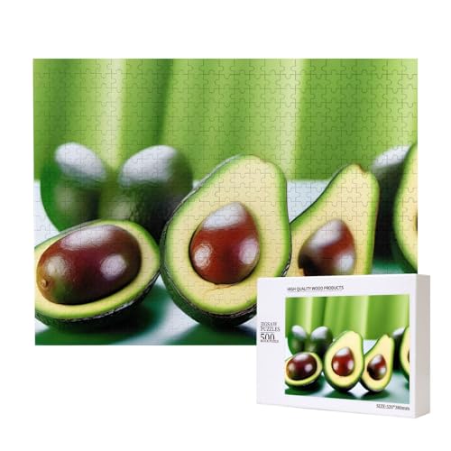 Phayah 500 Teile Erwachsenenpuzzle Kinder Holzpuzzle Spielzeug Kit Wohnkultur 52 x 38 cm Avocado Muster Phayah 500 Teile Erwachsenenpuzzle Kinder Holzpuzzle Spielzeug Kit Wohnkultur 52 x 38 cm Avocado Muster von PHAYAH