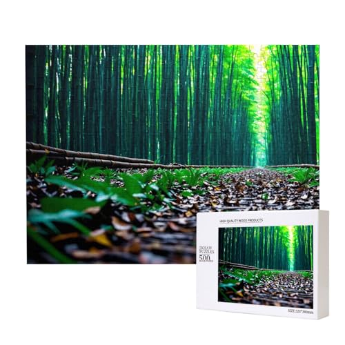 Phayah 500 Teile Erwachsenenpuzzle Kinder Holzpuzzle Spielzeug Kit Wohnkultur 52 x 38 cm Bambuswald Muster Phayah 500 Teile Erwachsenenpuzzle Kinder Holzpuzzle Spielzeug Kit Wohnkultur 52 x 38 cm Bambuswald Muster von PHAYAH