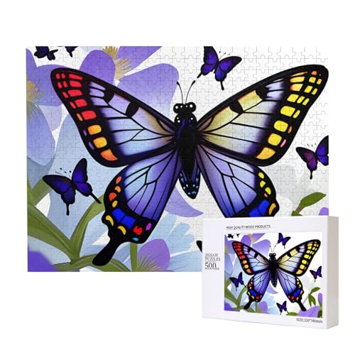 Phayah 500 Teile Erwachsenenpuzzle Kinder Holzpuzzle Spielzeug Kit Wohnkultur 52 x 38 cm Flying Butterfly Muster Phayah 500 Teile Erwachsenenpuzzle Kinder Holzpuzzle Spielzeug Kit Wohnkultur 52 x 38 cm Flying Butterfly Muster von PHAYAH