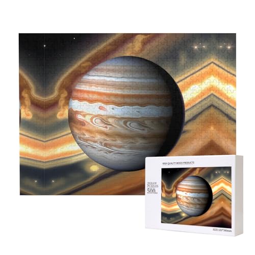 Phayah 500 Teile Erwachsenenpuzzle Kinder Holzpuzzle Spielzeug Kit Wohnkultur 52 x 38 cm Jupiter Landschaftsmuster Phayah 500 Teile Erwachsenenpuzzle Kinder Holzpuzzle Spielzeug Kit Wohnkultur 52 x 38 cm Jupiter Landschaftsmuster von PHAYAH