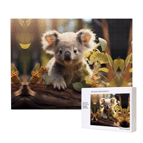 Phayah 500 Teile Erwachsenenpuzzle Kinder Holzpuzzle Spielzeug Kit Wohnkultur 52 x 38 cm Niedliches Koala-Pflanzenmuster Phayah 500 Teile Erwachsenenpuzzle Kinder Holzpuzzle Spielzeug Kit Wohnkultur 52 x 38 cm Niedliches Koala-Pflanzenmuster von PHAYAH