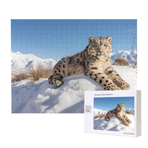 Phayah 500 Teile Erwachsenenpuzzle Kinder Holzpuzzle Spielzeug Kit Wohnkultur 52 x 38 cm Schneeleopard-Muster Phayah 500 Teile Erwachsenenpuzzle Kinder Holzpuzzle Spielzeug Kit Wohnkultur 52 x 38 cm Schneeleopard-Muster von PHAYAH