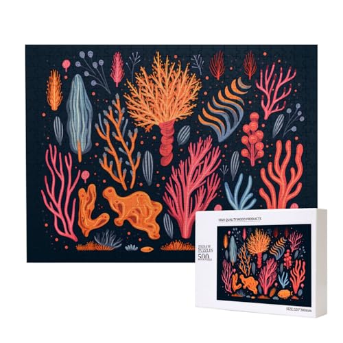 Phayah 500 Teile Erwachsenenpuzzle Kinder Holzpuzzle Spielzeug Kit Wohnkultur 52 x 38 cm Unterwasserbaum Grasmuster Phayah 500 Teile Erwachsenenpuzzle Kinder Holzpuzzle Spielzeug Kit Wohnkultur 52 x 38 cm Unterwasserbaum Grasmuster von PHAYAH