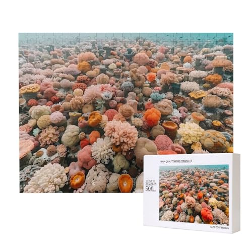 Phayah 500 Teile Erwachsenenpuzzle Kinder Holzpuzzle Spielzeug Kit Wohnkultur 52 x 38 cm Unterwasserkorallenmuster Phayah 500 Teile Erwachsenenpuzzle Kinder Holzpuzzle Spielzeug Kit Wohnkultur 52 x 38 cm Unterwasserkorallenmuster von PHAYAH