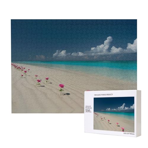 Phayah 500 Teile Erwachsenenpuzzle Kinder Holzpuzzle Spielzeug Kit Wohnkultur 52 x 38 cm Weiß Strandmuster Phayah 500 Teile Erwachsenenpuzzle Kinder Holzpuzzle Spielzeug Kit Wohnkultur 52 x 38 cm Weiß Strandmuster von PHAYAH