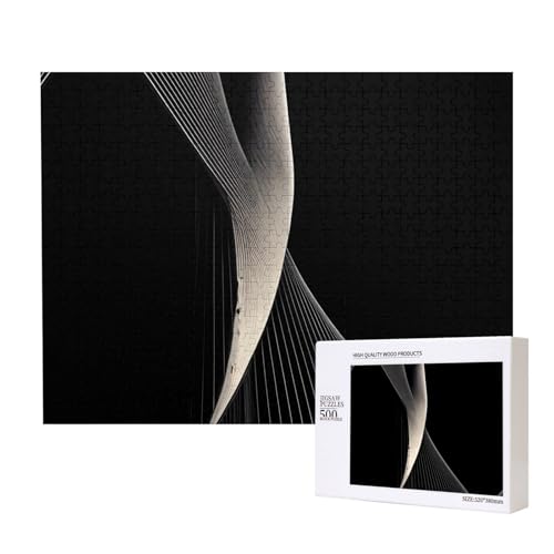 Phayah Abstrakte Kurven-Puzzles für Erwachsene, 500 Teile, Heimdekoration, Geburtstagsparty für Männer und Frauen, 50 x 38 cm von PHAYAH