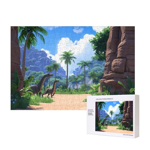 Phayah Age of Dinosaurs Pattern Puzzle Unique Jigsaw Wall Art Picture for Home Decoration 300 Pcs von PHAYAH
