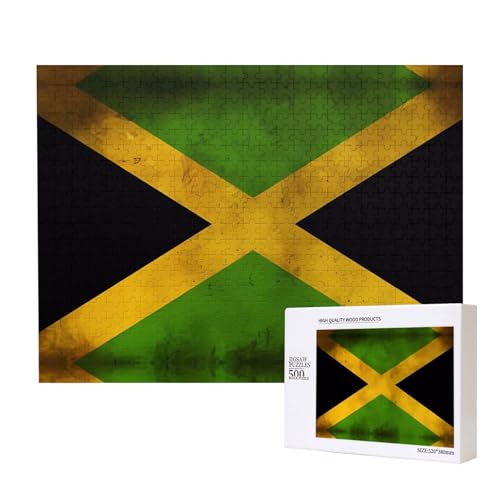 Phayah Alte jamaikanische Flaggenpuzzles für Erwachsene, 500 Teile, Kinderspielzeug, Intelligenzentwicklungsspielzeug, 20,4 x 38,1 cm Phayah Alte jamaikanische Flaggenpuzzles für Erwachsene, 500 Teile, Kinderspielzeug, Intelligenzentwicklungsspielzeug, 20,4 x 38,1 cm von PHAYAH