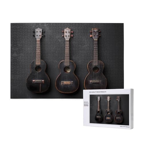 Phayah Antike Gitarren-Puzzles für Erwachsene, 1000 Teile, Heimdekoration, Geburtstagsparty für Männer und Frauen, 29,5 x 50 cm Phayah Antike Gitarren-Puzzles für Erwachsene, 1000 Teile, Heimdekoration, Geburtstagsparty für Männer und Frauen, 29,5 x 50 cm von PHAYAH